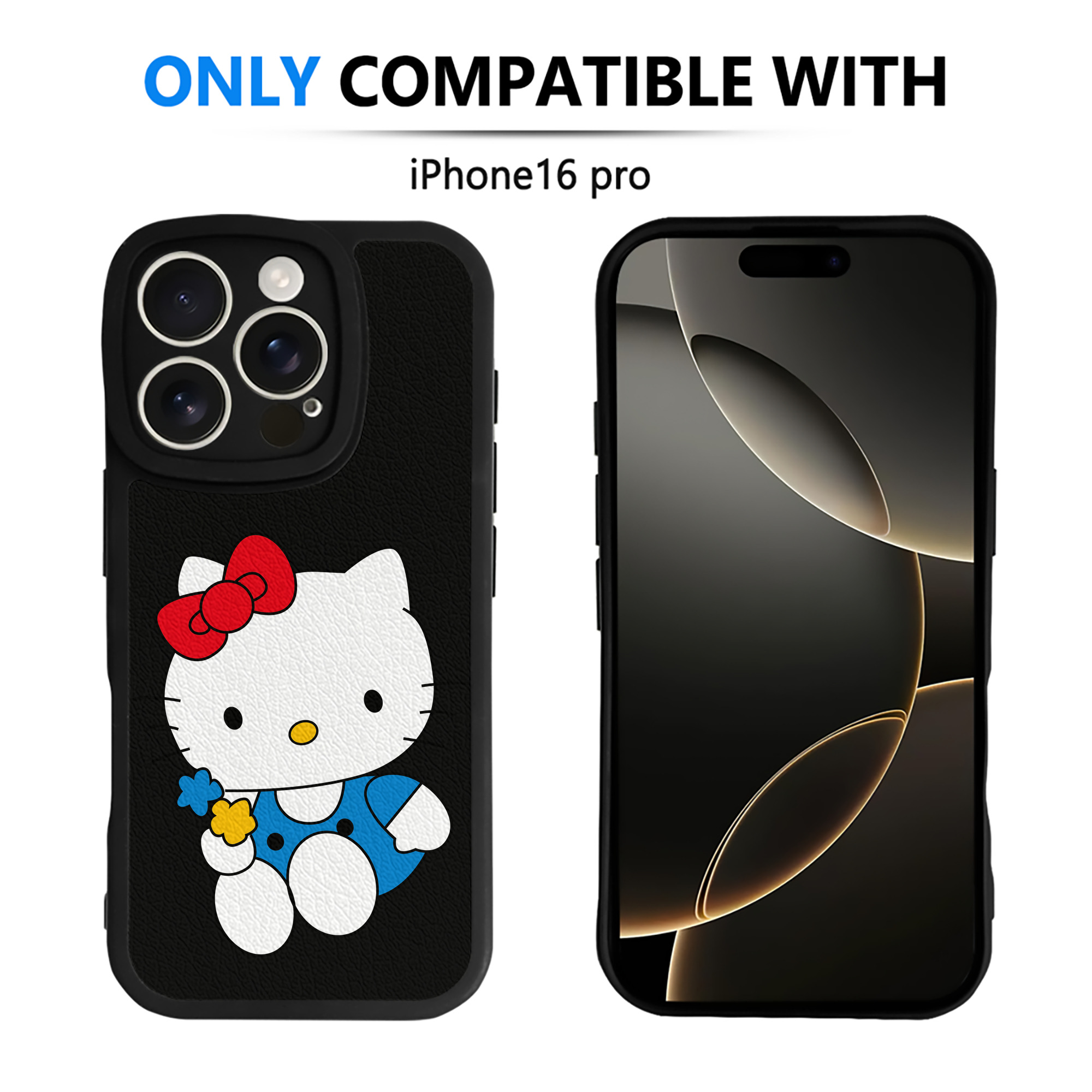 （画像用） Hello Kitty ハローキティ 【iPhone 16シリーズ対応】シリコンスマホケース（レザー調） 材質：シリコン